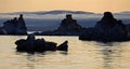 Mono Lake in the morning twilight Royalty Free Stock Photo