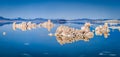 Mono Lake panorama with tufa rocks, California, USA Royalty Free Stock Photo