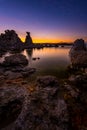 Mono Lake South Tufa after Sunset Vertical Composition Royalty Free Stock Photo