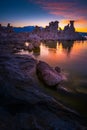 Mono Lake South Tufa after Sunset Vertical Composition Royalty Free Stock Photo