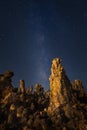 Mono Lake Tufa Formations at Night Royalty Free Stock Photo