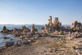 Mono Lake with tufa rock at sunset in Mono County, California, USA Royalty Free Stock Photo