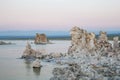 Mono Lake with tufa rock at sunset in Mono County, California, USA Royalty Free Stock Photo