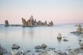 Mono Lake with tufa rock at sunset in Mono County, California, USA Royalty Free Stock Photo