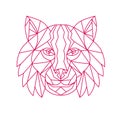 Lynx Bobcat Head Mono Line
