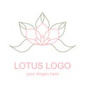 Mono Line Lotus Logotype