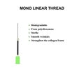 Mono Linear Thread for facelift and wrinkle smoothing. Mesotherapy Infographics. Cosmetology. Vector illustration on