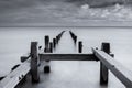 MOno Seascape, Norfolk coastline sea defences, England, uk