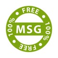 Mono sodium glutamate label sign