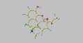 Monoacetylmorphine molecular structure isolated on grey