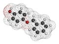 Monobenzone drug molecule. 3D rendering.