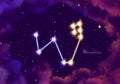 Illustration image of the constellation monoceros Royalty Free Stock Photo