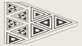 Monochromatic Abstract Triangular Pattern, vector design Generative AI Royalty Free Stock Photo