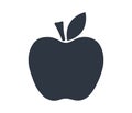 Monochromatic apple vector. Concept of nature and lifestyle.