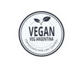 Monochromatic Argentinian Vegan Symbol. Concept of organic and bio.