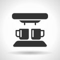 Monochromatic coffee machine icon