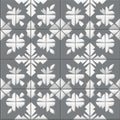 Monochromatic geometric seamless pattern with intriguing intersecting lines and shapes.