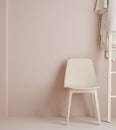 Monochromatic girls room in pastel pink colors