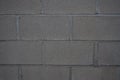 Bare gray blocks of a cinderblock wall Royalty Free Stock Photo