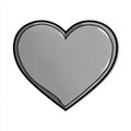 Monochromatic Heart Shape With Halftone Pattern And Outline Against White Background Royalty Free Stock Photo