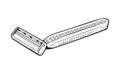 Monochromatic illustration of safety razor