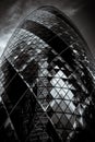 Monochromatic image of Gherla Tower in black and white, London, UK Royalty Free Stock Photo