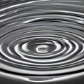 A monochromatic image of a single droplet of water creating ripples in a still pool, capturing a moment of tranquility1, Generat