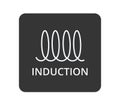 Monochromatic Modern Induction Cooking Icon. Vector graphic design