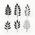 Monochromatic narratives: exploring the stories of grayscale foliage Royalty Free Stock Photo