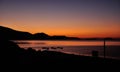 Monochromatic sunrise on the beach, Zakynthos Island, Greece Royalty Free Stock Photo