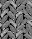 Monochromatic photo collage topical leafy pattern