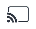 Monochromatic Screencast Symbol. Concept of technology and wireless. Royalty Free Stock Photo