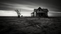 Monochromatic Serenity: Exploring An Abandoned House In A Dead Scene
