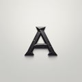 monochromatic, simple, 2d, minimalistic logo, letter A , hammer