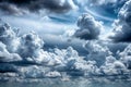 Monochromatic Soft Cumulus Cloud Sky Royalty Free Stock Photo