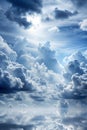 Monochromatic Soft Cumulus Cloud Sky Royalty Free Stock Photo