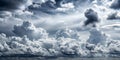Monochromatic Soft Cumulus Cloud Sky Royalty Free Stock Photo