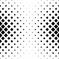 Monochromatic square pattern background - black and white geometric vector illustration from diagonal rounded squares Royalty Free Stock Photo