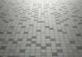 Monochromatic tiled floor in geometric pattern Royalty Free Stock Photo