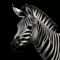 Monochromatic Zebra Portrait: A Stunning Photorealistic Pastiche
