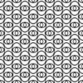 Monochrome abstract ellipse eye repeat pattern