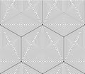 Monochrome abstract interweave geometric seamless pattern. Vector black and white illusory backdrop with Royalty Free Stock Photo