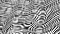 Monochrome abstract pattern featuring black and white wavy lines Royalty Free Stock Photo