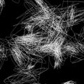 Monochrome abstract pattern with random curvy, sketchy, scribble