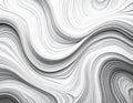 Monochrome Abstract Pattern with Wavy Lines and Smooth Surface Texture Royalty Free Stock Photo