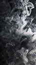 Monochrome abstract smoke swirls on a dark background Royalty Free Stock Photo
