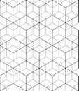 Monochrome abstract textured geometric seamless pattern with geo