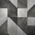 Monochrome Abstract Tiled Wall Design With Metallic Finishes