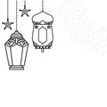 Monochrome Arabian Style Hanging Lanterns