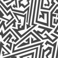 Monochrome arrow seamless pattern.